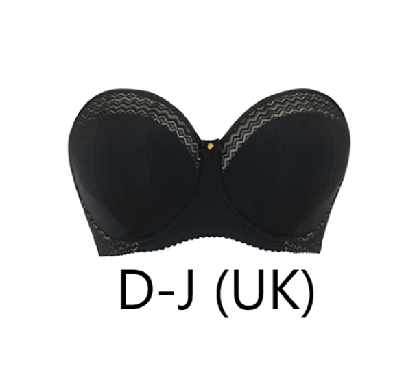 Deluxe Strapless Bra in Black/Almond FINAL SALE NORMALLY $80