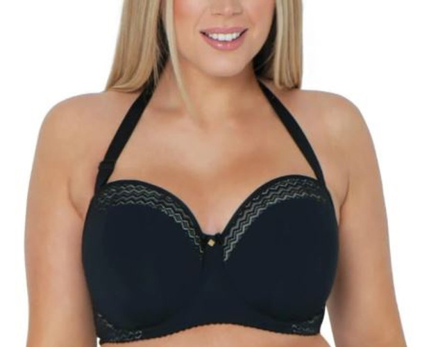 Deluxe Strapless Bra in Black/Almond FINAL SALE NORMALLY $80