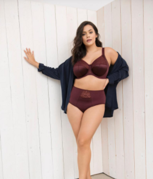 Cate Underwire Full Cup Banded Bra in Raisin (RAN) FINAL SALE (50% Off)