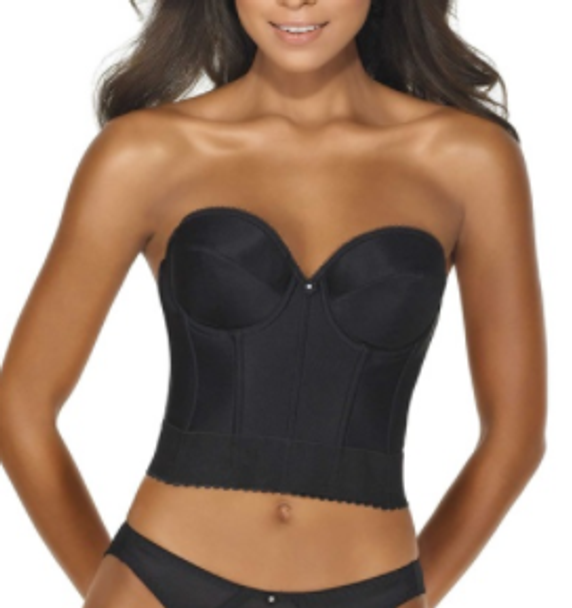 Noemi Backless Strapless Lowback Balconnet Bra in Black
