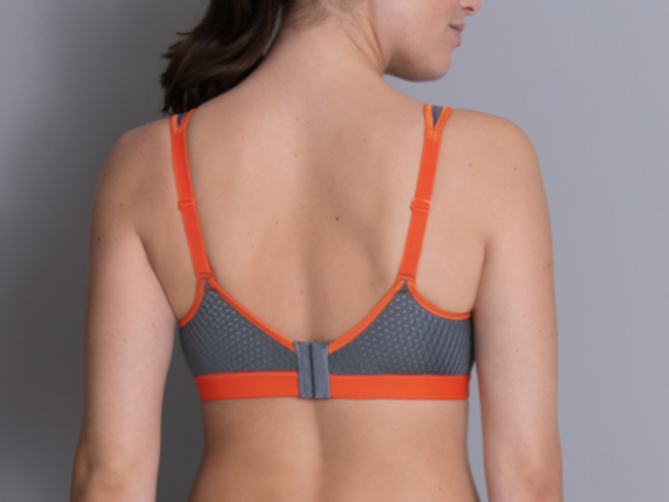 Performance Sports Bra in Anthracite/Fiesta