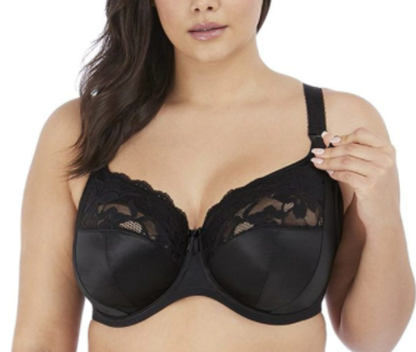 black nursing bra with underwire