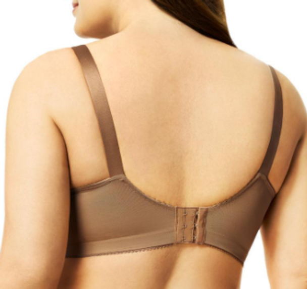 Leopard Pattern Lace Mesh Softcup Bra in Mocha