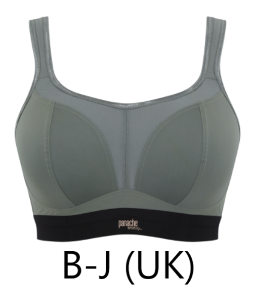 Non-Wired Sports Bra in Khaki/Black