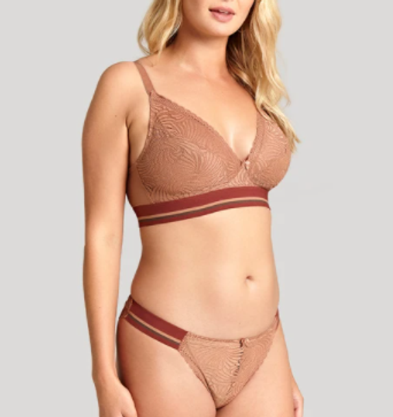 Lyzy Vibe Triangle Bralette in Caramel FINAL SALE (50% Off)