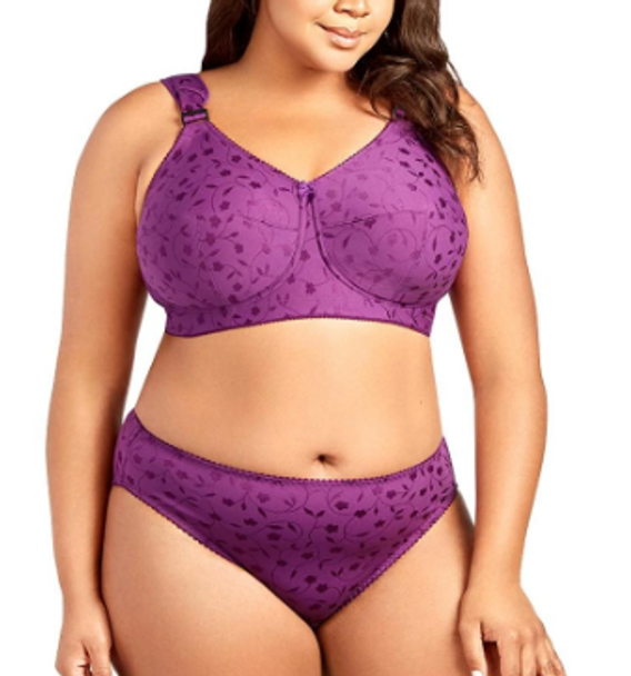 Jacquard Panty in Aubergine