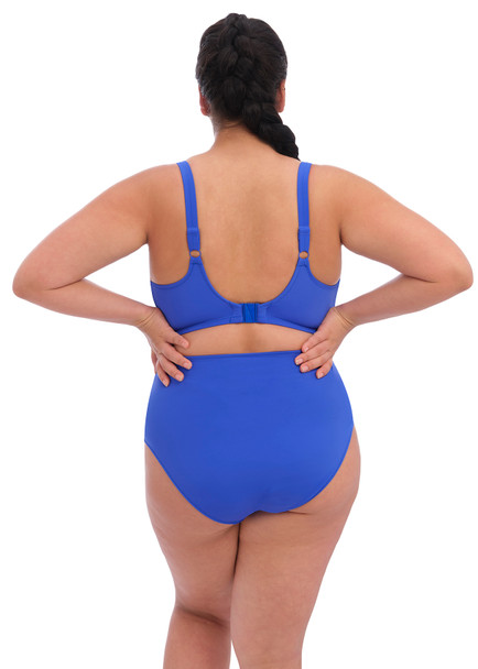 Magnetic Underwire Wrap Plunge Bikini Swim Top in Sapphire (SAR)