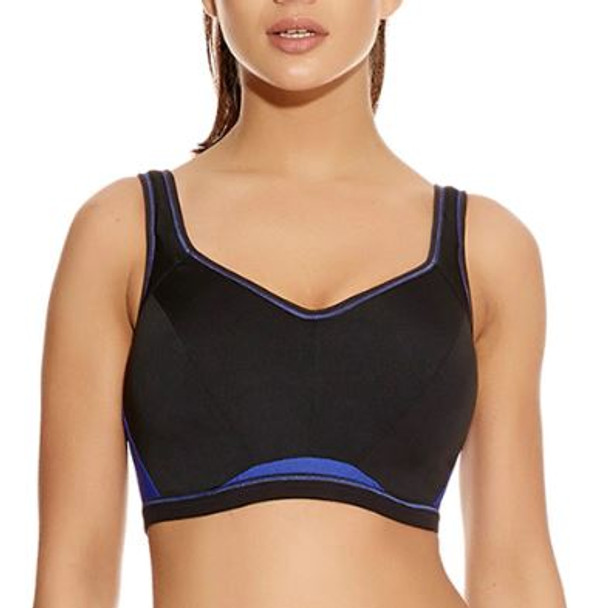 Epic Underwire Crop Top Sports Bra in Electric Black (ELB)