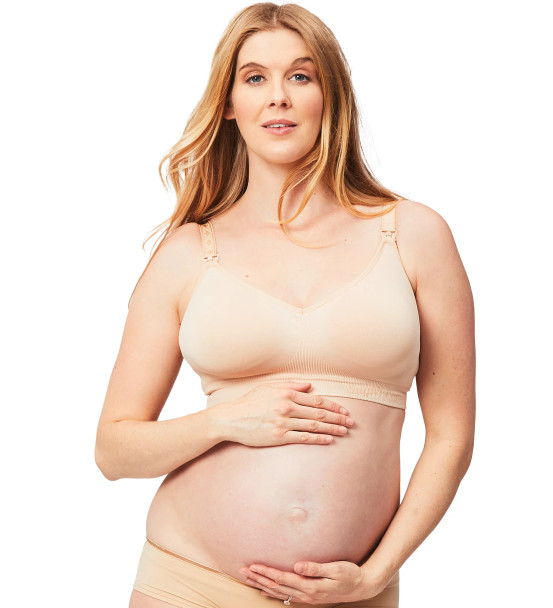 Sugar Candy Fuller Bust Seamless Nursing Bra in Beige