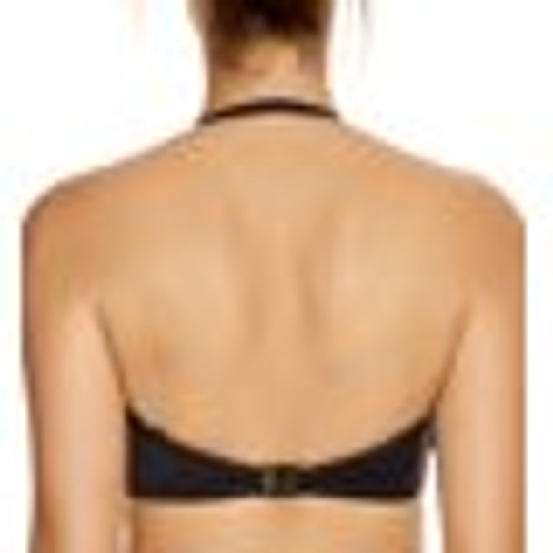 Versailles Padded Bandeau Bikini Swim Top in Black
