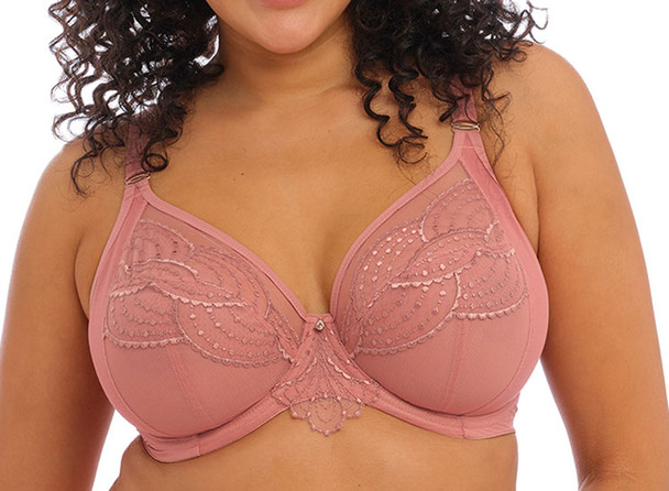 Priya Underwire Plunge Bra in Rose Gold
