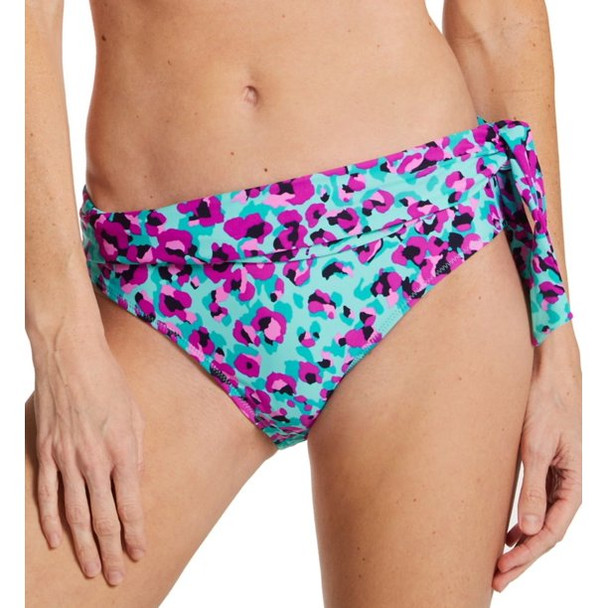Getaway Fold Over Tie Brief Swim Bottom in Aquaburst FINAL SALE NORMALLY $39.99