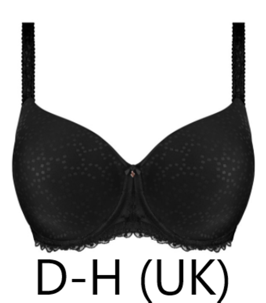 Ana Underwire Molded Spacer Bra in Black