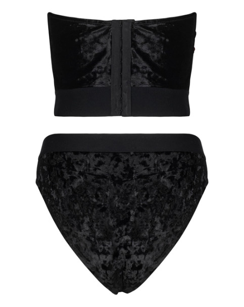 Applique Roses Underbust Bustier in Velvet Roses