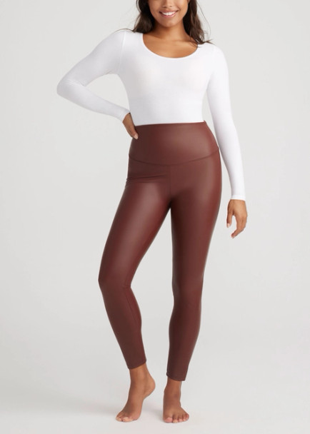 Faux Leather Shaping Leggings