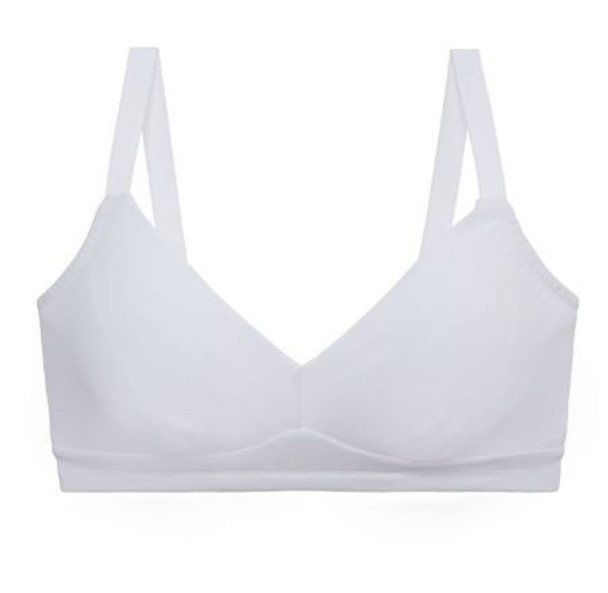 Soft Cotton Curvy Sleep Bra in White