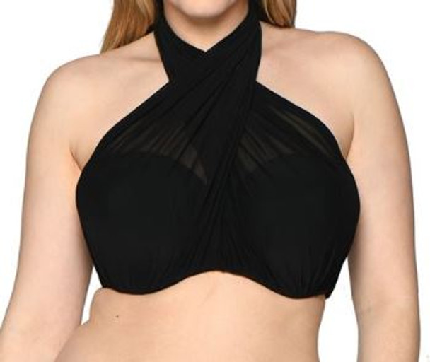 Wrapsody Bandeau Bikini Top in Black
