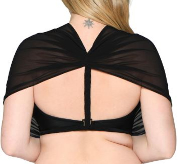 Wrapsody Bandeau Bikini Top in Black