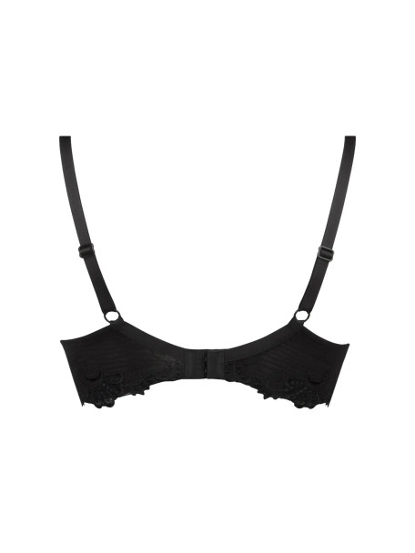Dressing Floral 3D Spacer Plunge Bra in Noir