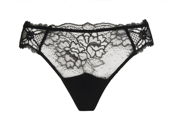 Sublime en Dentelle Thong in Black
