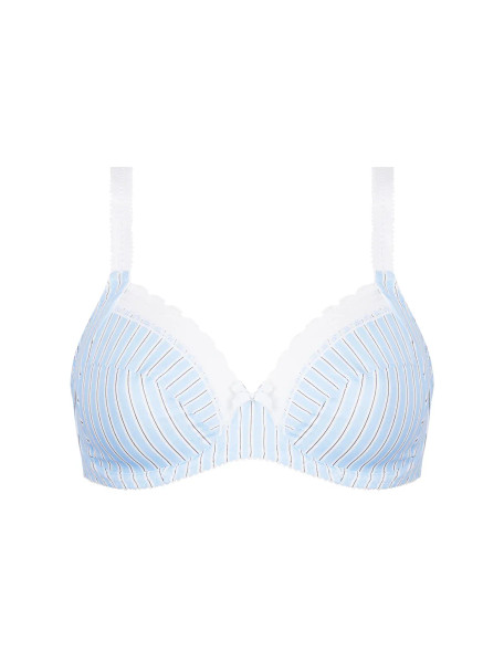 Un Brin Garconne 3 Parts Full Cup Bra in Bleu Liquette