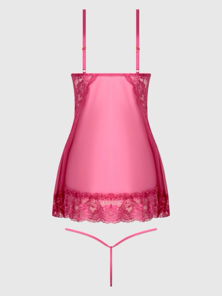 Harlow Lace & Mesh Babydoll & G-String Set