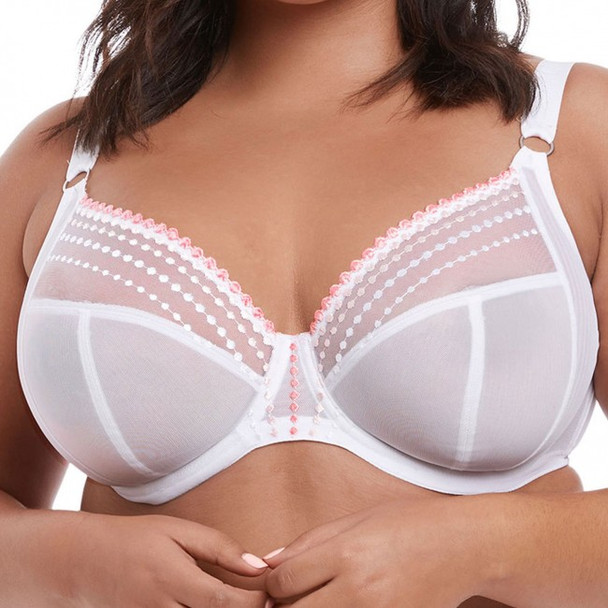 Matilda Underwire Plunge Bra in White (WHE)