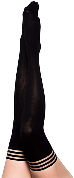 Danielle Classic Opaque Thigh-Highs in Black
