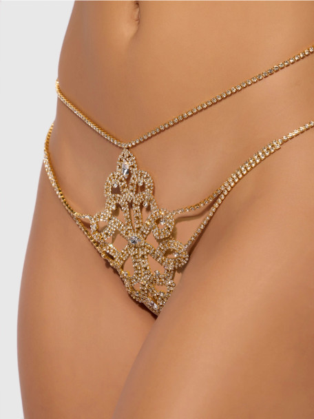 Rhinestone Swirl Knot Panty