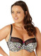 Animal print balconnet bra