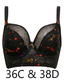 Pandora Underwire Longline Plunge Bra in Noir Print FINAL SALE (50% Off)