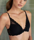 Feathers Contour Plunge Bra in Black