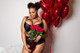 Harnessed Padded Half Cup Bra in Black FINAL SALE NORMALLY $90