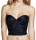 Noemi Backless Strapless Lowback Balconnet Bra in Black