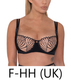 a stunning half cup balcony bra with exquisite wing embroidery on a semi sheer mesh cup by Scantilly