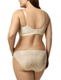 Back of Wirefree soft cup beige nursing bra by Elila
