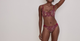 Delicate eyelash magenta lace balconnet bra and matching thong