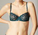 Saga Sheer Demi Cup Bra in Peacock Blue FINAL SALE (50% Off)