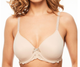Smooth, full coverage molded cup bra with lace details by Chantelle