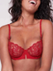 Saga Sheer Demi Cup Bra in Ruby FINAL SALE (70% Off)