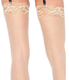 Sheer Lace Top Stockings in Beige