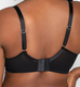 Sheer Mesh Full Coverage Unlined Underwire Bra in Black