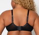 Sheer Mesh Full Coverage Unlined Underwire Bra in Black