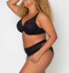 Sheer Mesh Plunge T-Shirt Bra in Black