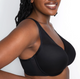 Sheer Mesh Plunge T-Shirt Bra in Black