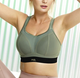 Non-Wired Sports Bra in Khaki/Black