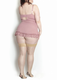 Ruby Cuban Heel Thigh Highs in Beige with Black