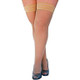 Samantha Fishnet Thigh Highs in Beige