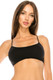 One Size Seamless Unpadded Racerback Cageback Bralette in Black FINAL SALE NORMALLY $16