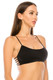 One Size Seamless Unpadded Racerback Cageback Bralette in Black FINAL SALE NORMALLY $16